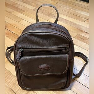 Vintage Brown Leather Backpack